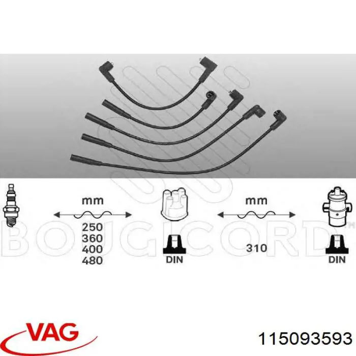 115093593 VAG juego de cables de encendido