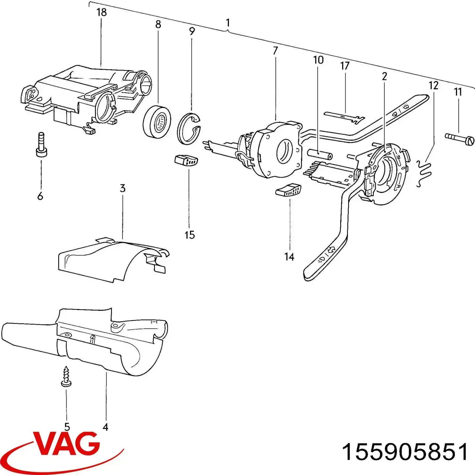 Comprar 155905851 VAG Carcasa del cilindro de encendido