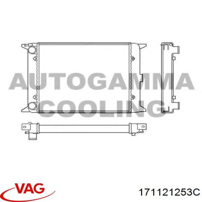 171121253C VAG radiador refrigeración del motor