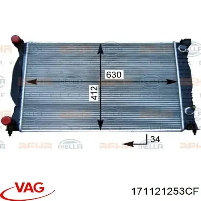 Água radiador VAG 171121253CF precio, desde 37,45 EUR