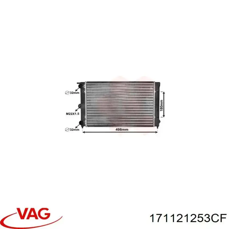 171121253CF VAG radiador refrigeración del motor