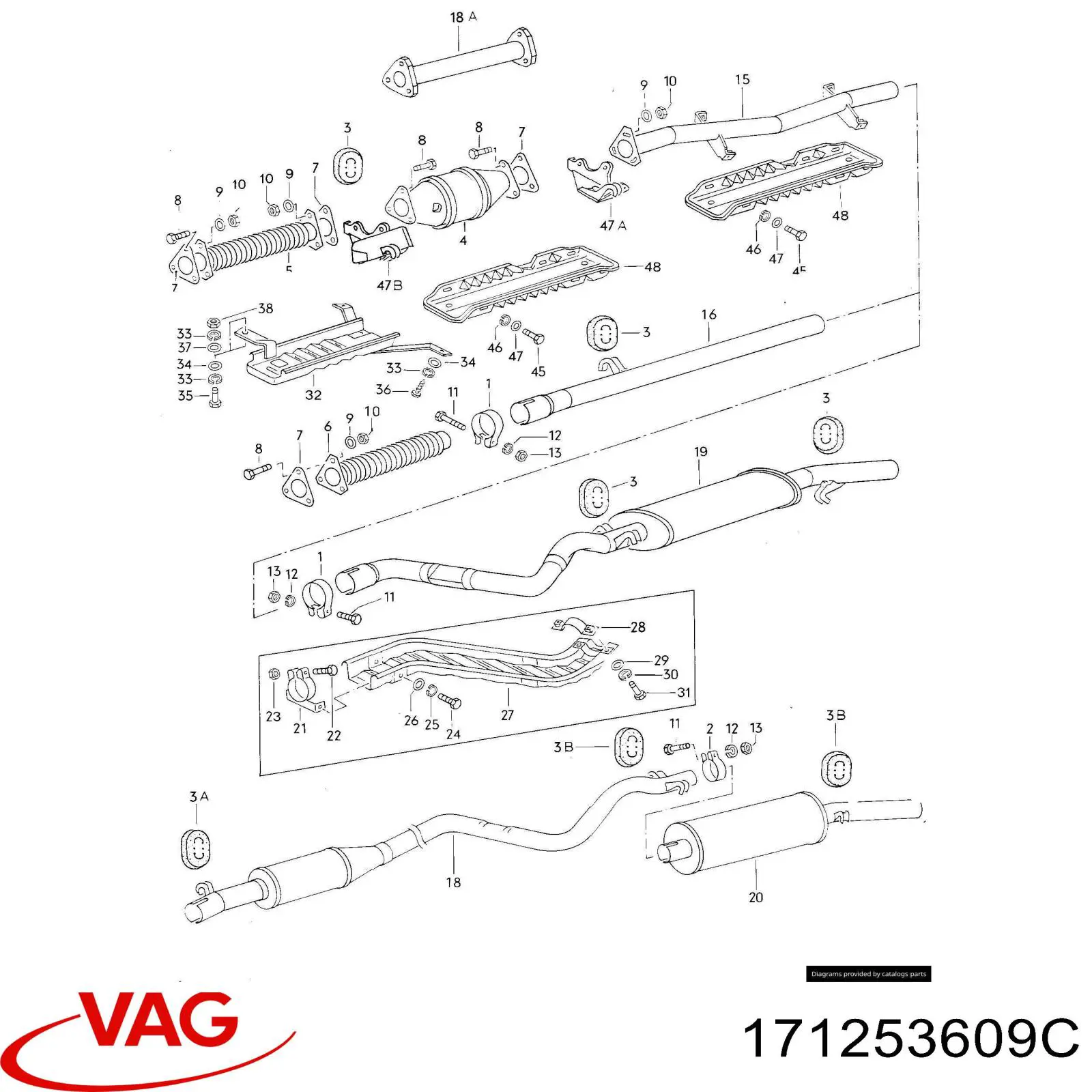 BS286363 Bosal silenciador posterior