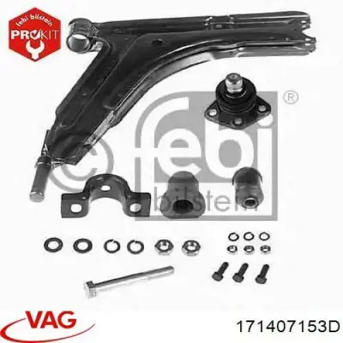 Brazo inferior izquierdo/derecho de suspensión delantera VAG 171407153D