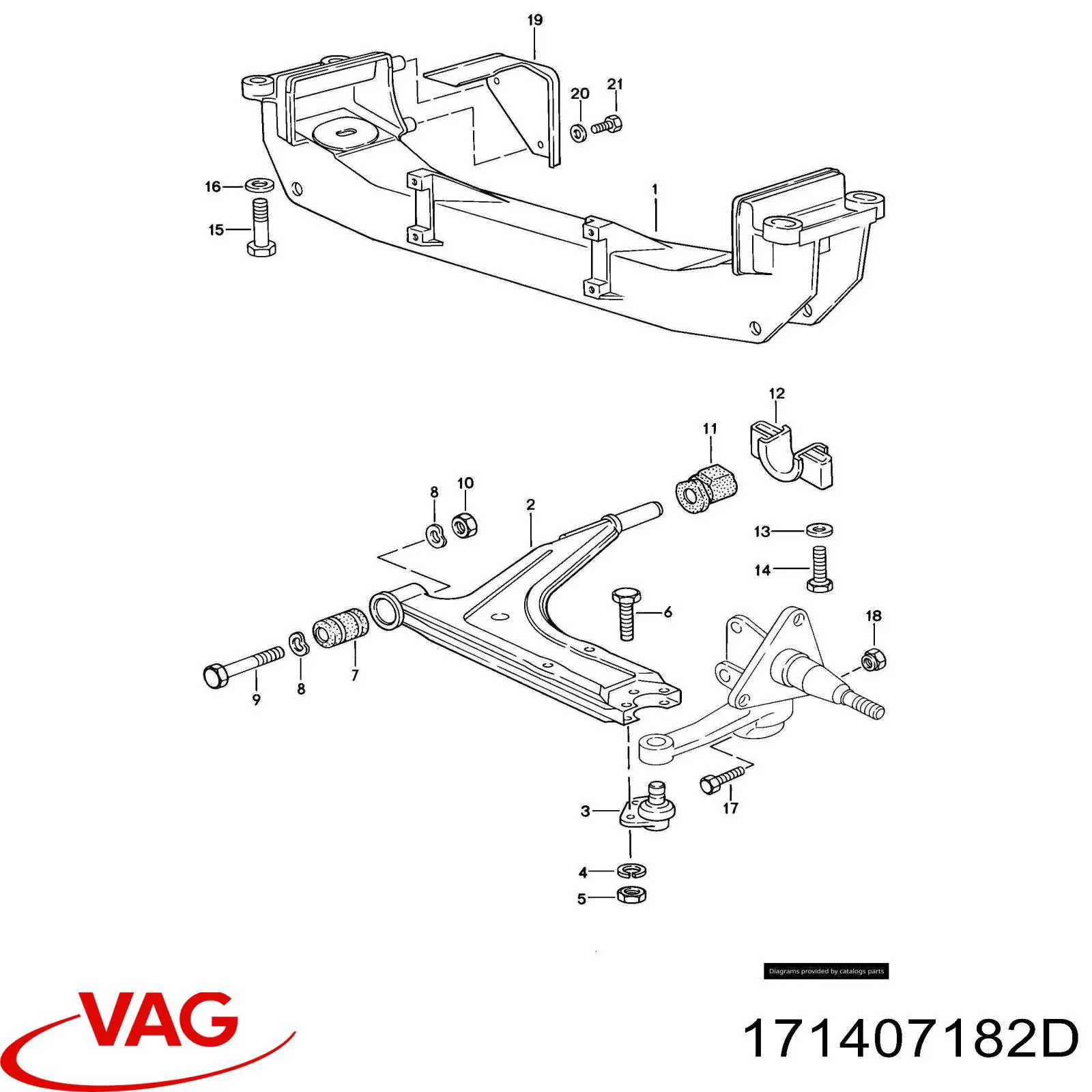 Silentblock suspension VAG 171407182D