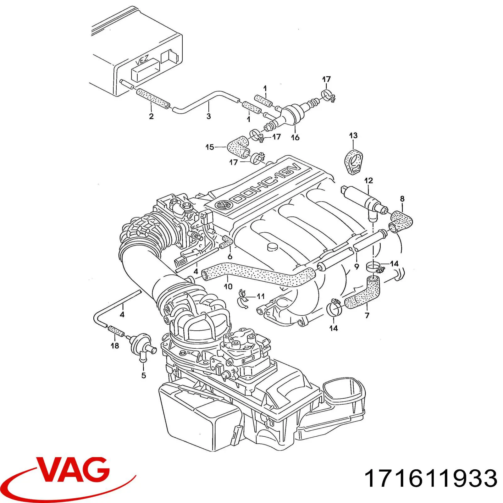 Válvula del servofreno VAG 171611933 precio, desde  EUR