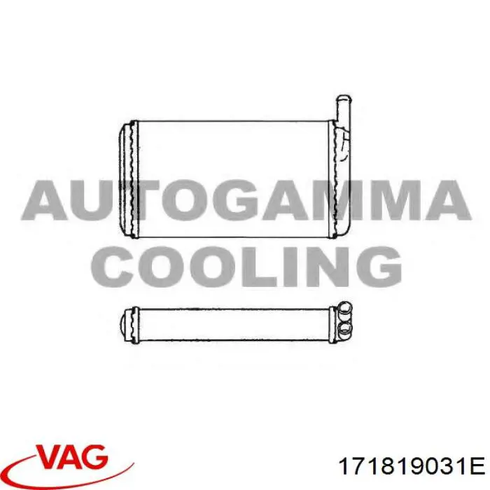 Radiador de calefacción Volkswagen Golf 1 17