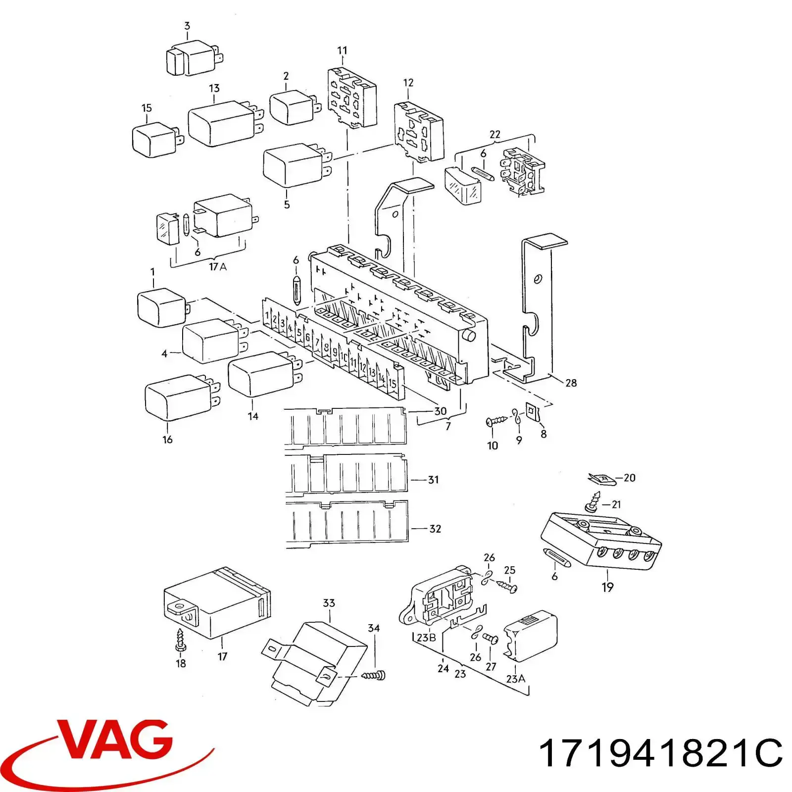 171941821C VAG caja de fusibles