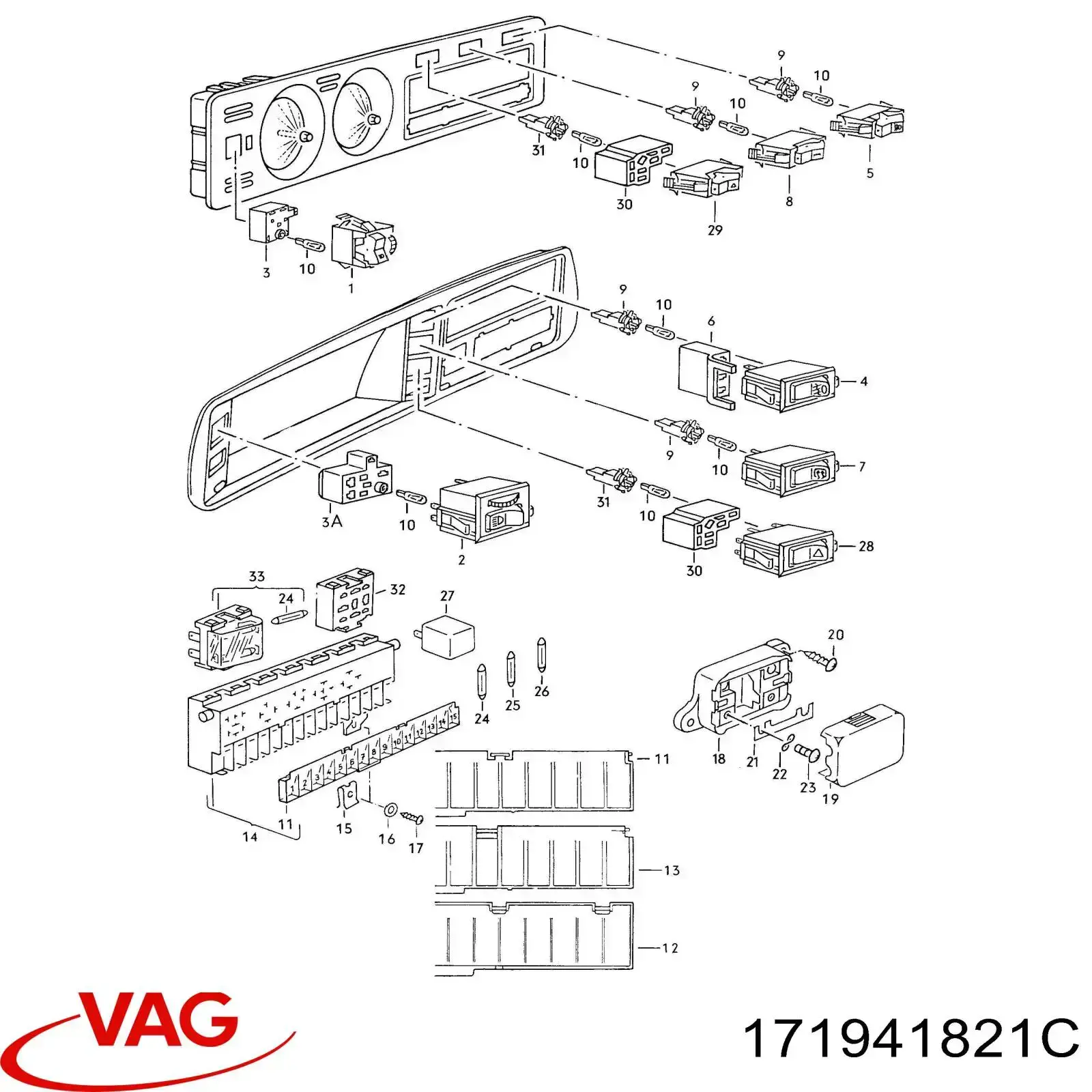 Comprar 171941821C VAG Caja de fusibles