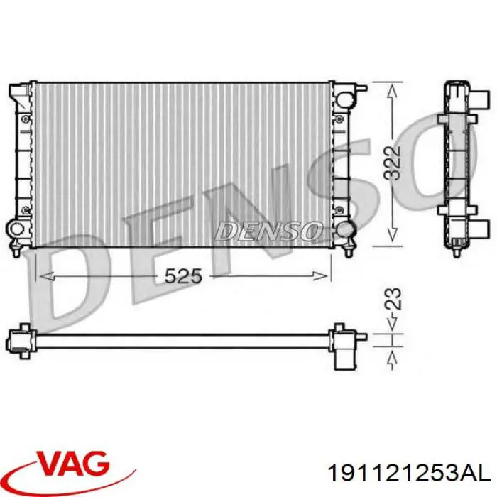 Comprar 191121253AL VAG Radiador de auto