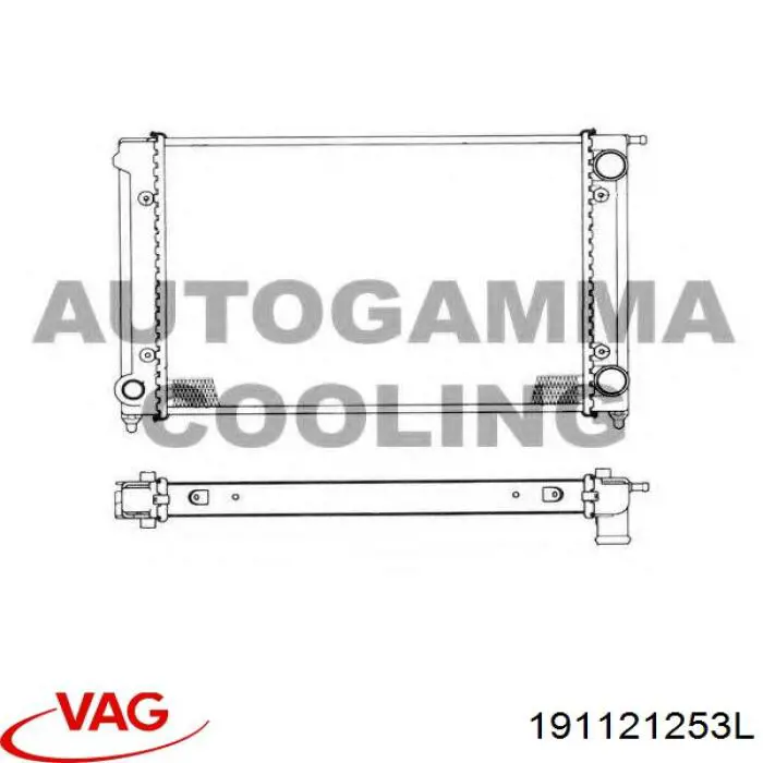 191121253L VAG radiador refrigeración del motor