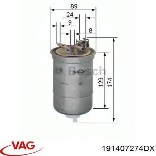 191407274DX VAG Árbol de transmisión delantero derecho