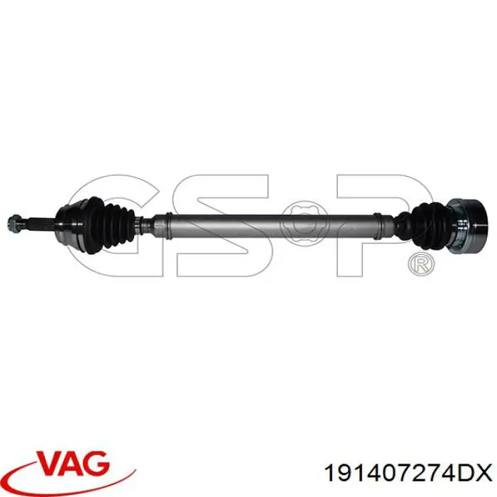 Comprar 191407274DX VAG Semieje delantero derecho
