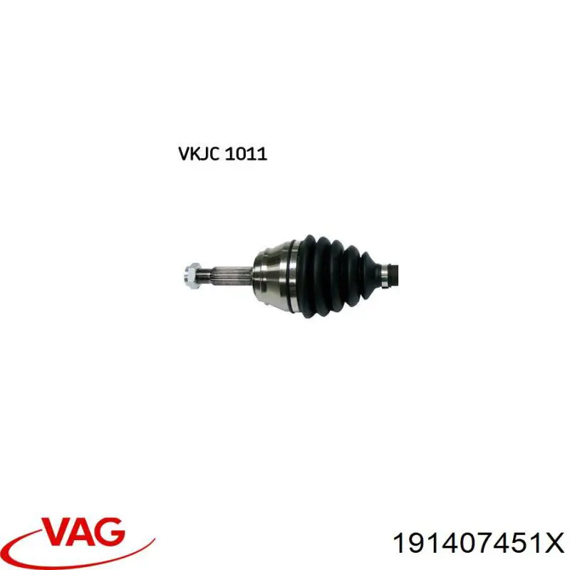 Semieje delantero izquierdo VAG 191407451X precio, desde 84,22 EUR