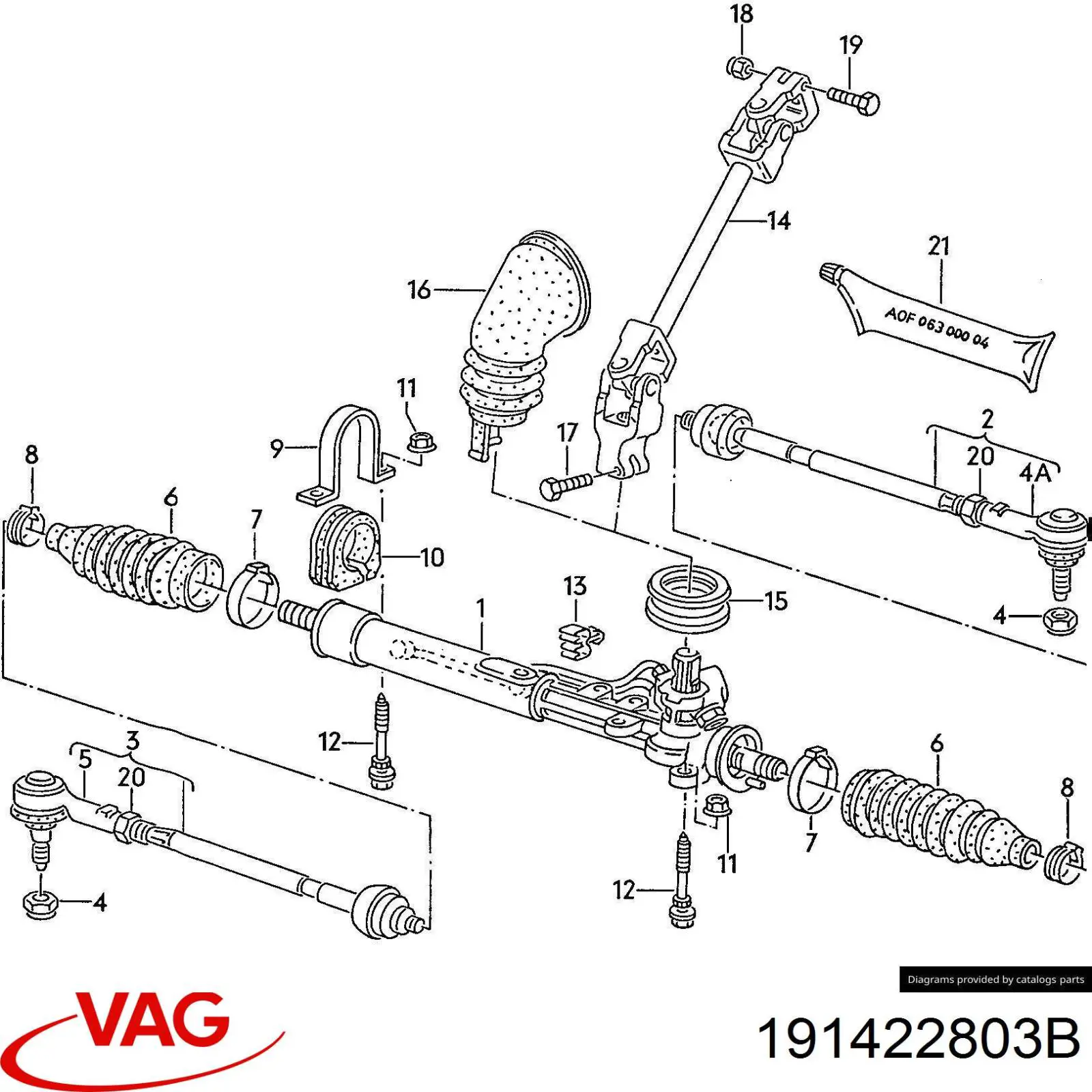 191422803B VAG barra de acoplamiento completa derecha