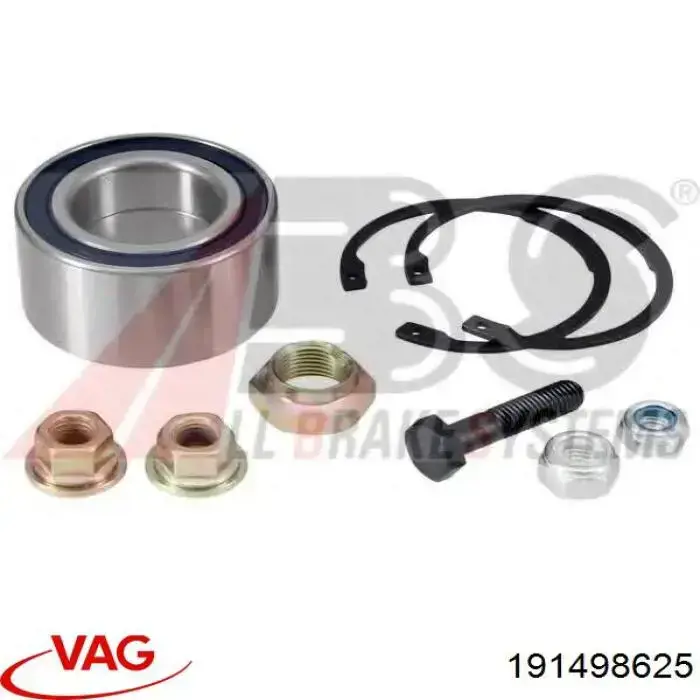 Cojinete de rueda delantero 191498625 VAG