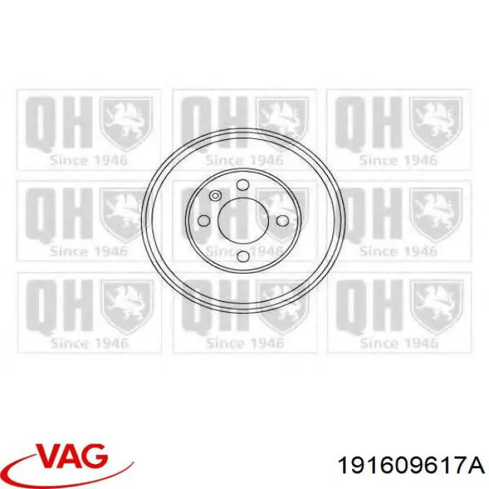 Comprar 191609617A VAG Tambor de freno trasero