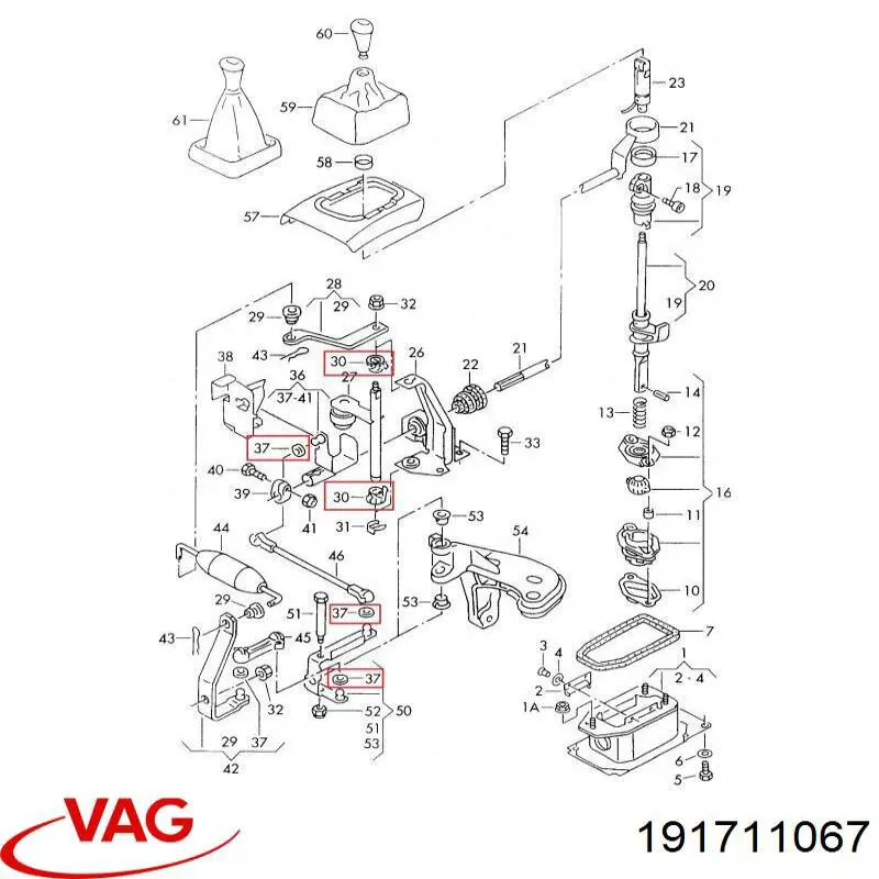 Comprar 191711067 VAG Casquillo palanca cambio
