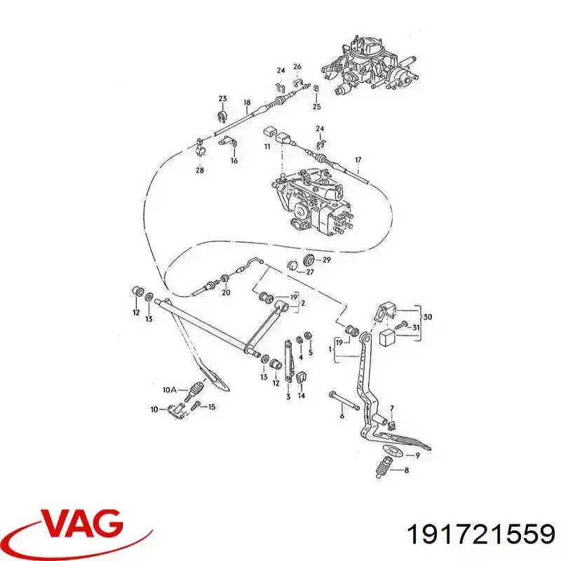 Comprar 191721559 VAG Pedal del acelerador