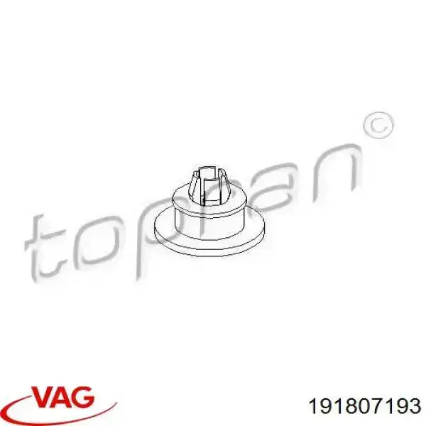 191807193 VAG soporte de parachoques trasero