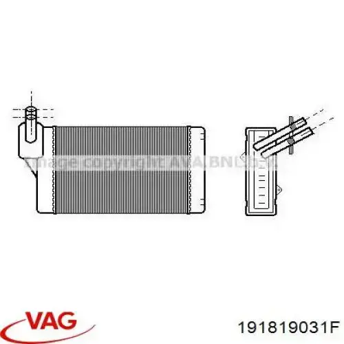 Radiador calefacción 191819031F VAG