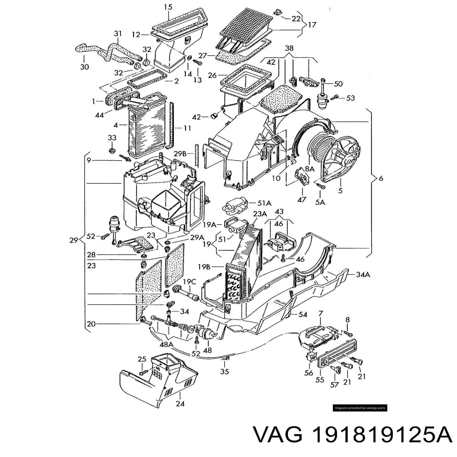 Palanca de compuerta de control de temperatura de la estufa para Volkswagen Golf (19E)