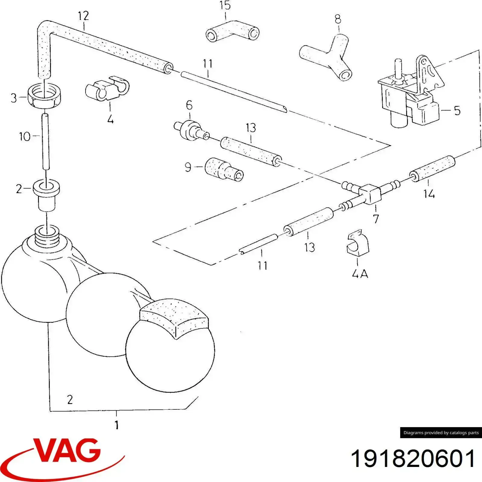 Receptor de motor de vacío Volkswagen Caddy 2 (9K9)