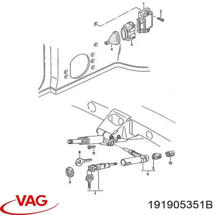 Unidad de mando sistema de encendido VAG 191905351B precio, desde 27,48 EUR