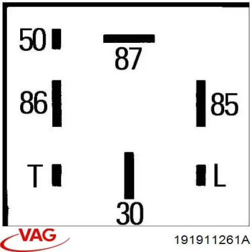 191911261A VAG Relé de bujías incandescentes