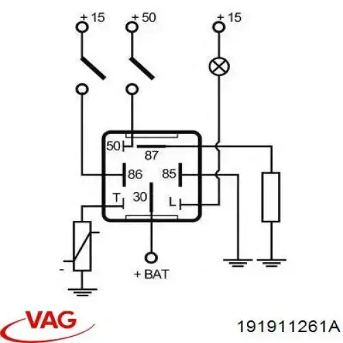 Comprar 191911261A VAG Caja precalentamiento bujias