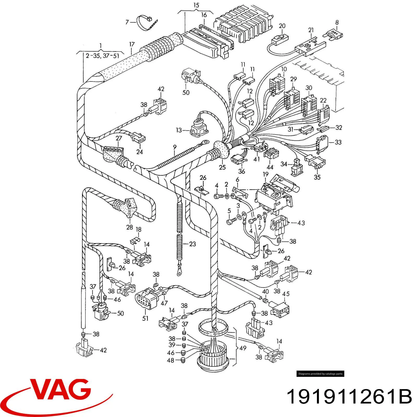 Módulo de encendido, transformador de tensión 191911261B VAG