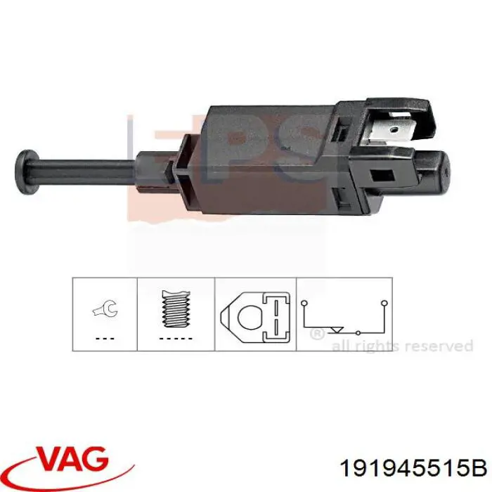 Interruptor de luz de freno 191945515B VAG