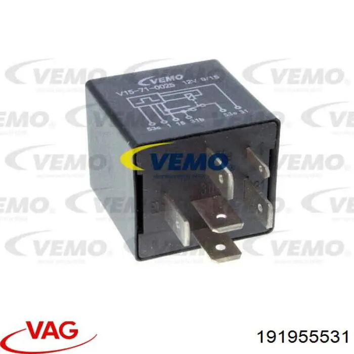 Relé de intermitencia del limpiaparabrisas Volkswagen Passat 3A5, 351, 315