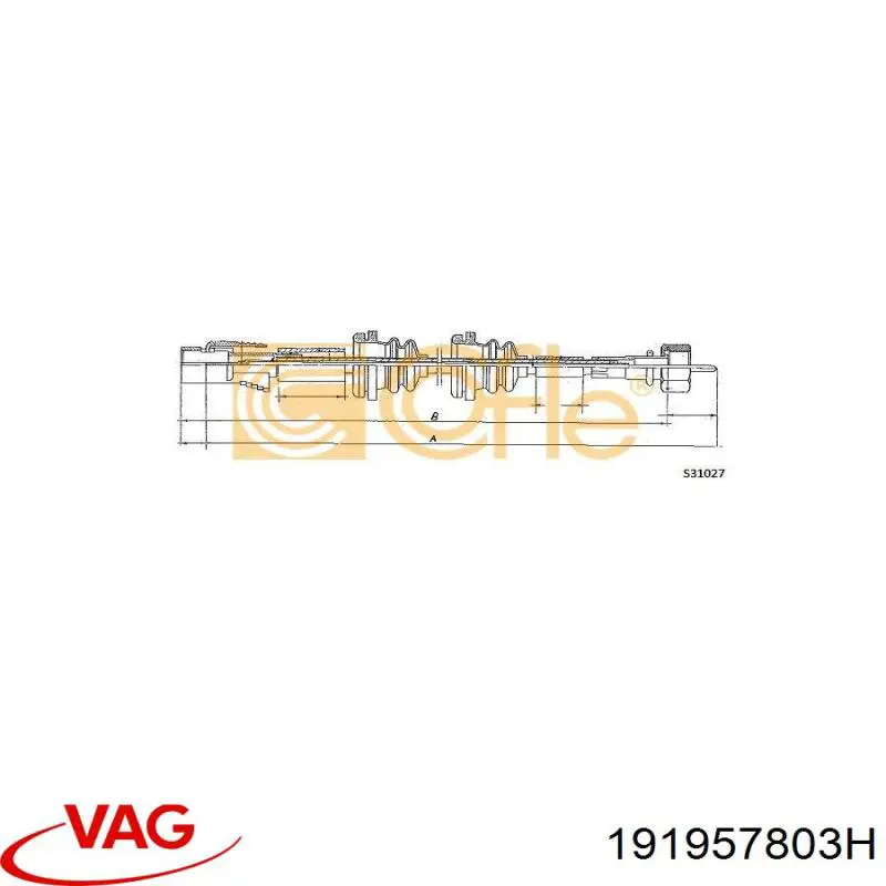 191957803H VAG cable para velocimetro