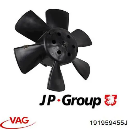 Ventilador de refrigeración completo derecho (motor y hélice) VAG 191959455J