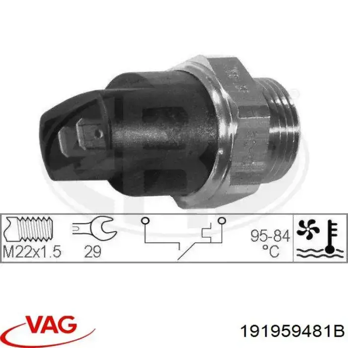 Sensor de temperatura  VAG 191959481B precio, desde 9,60 EUR