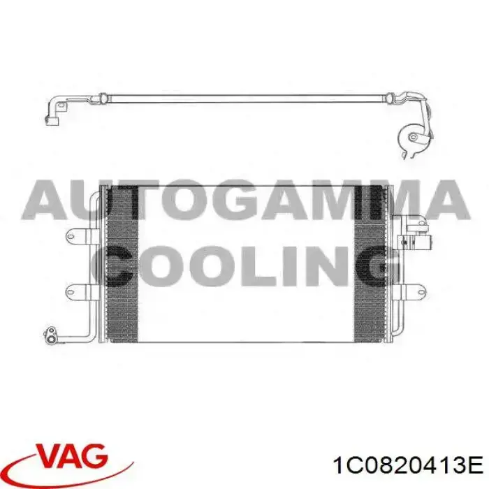 1C0820413E VAG condensador aire acondicionado