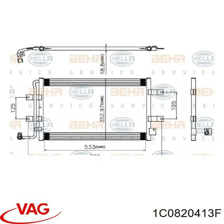 9502K8C1 Polcar condensador aire acondicionado