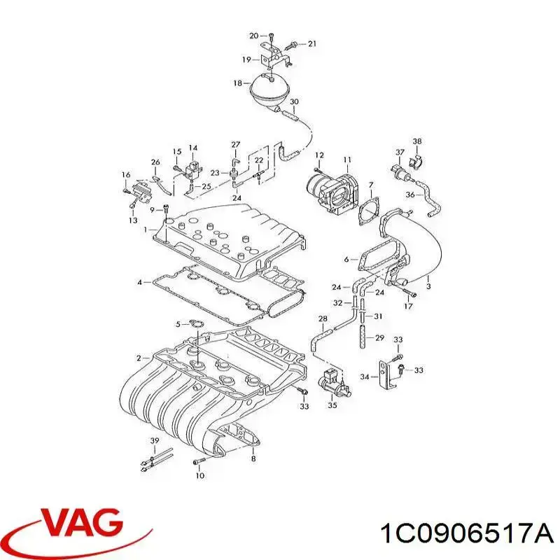0280142353 VAG Válvula de ventilación de gases del tanque de combustible