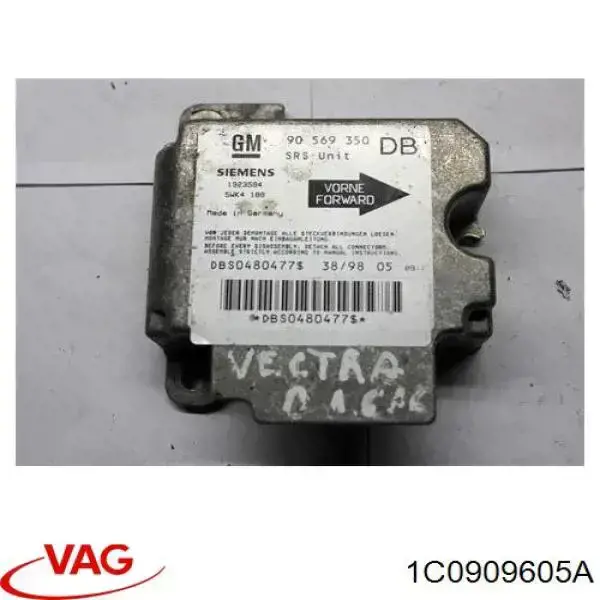 1C0909605A VAG procesador del modulo de control de airbag