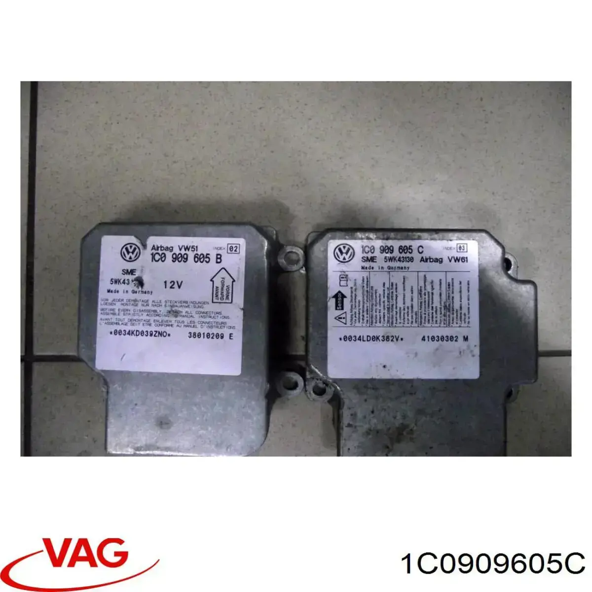 1C0909605C VAG procesador del modulo de control de airbag