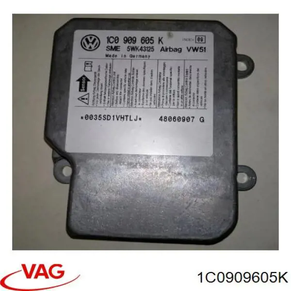 Módulo de control de airbag VAG 1C0909605K