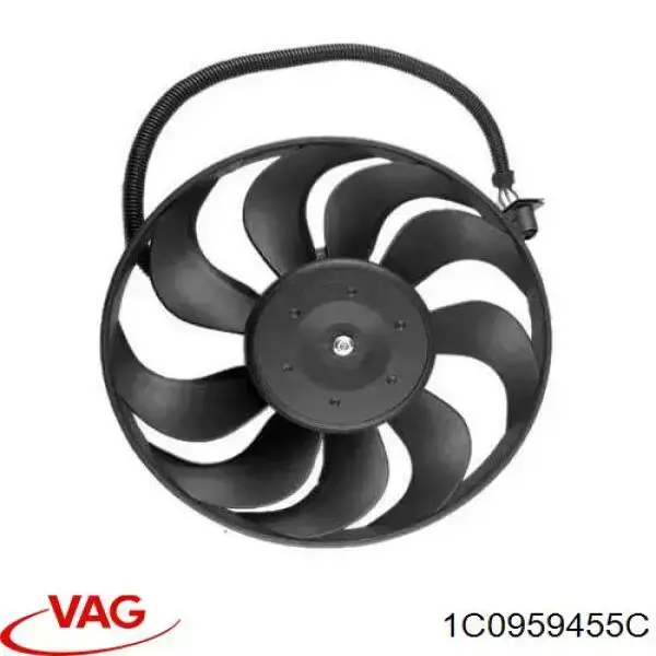 1C0959455C VAG ventilador (rodete +motor refrigeración del motor con electromotor derecho)