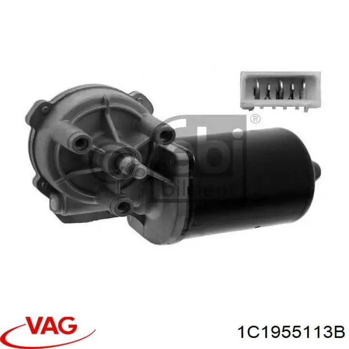 1C1955113B VAG motor del limpiaparabrisas del parabrisas