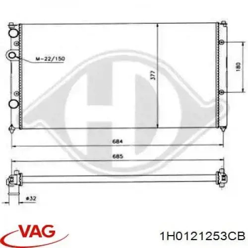 FP74A432AV FPS radiador refrigeración del motor