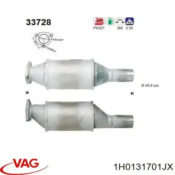 Comprar 1H0131701JX VAG Catalizador