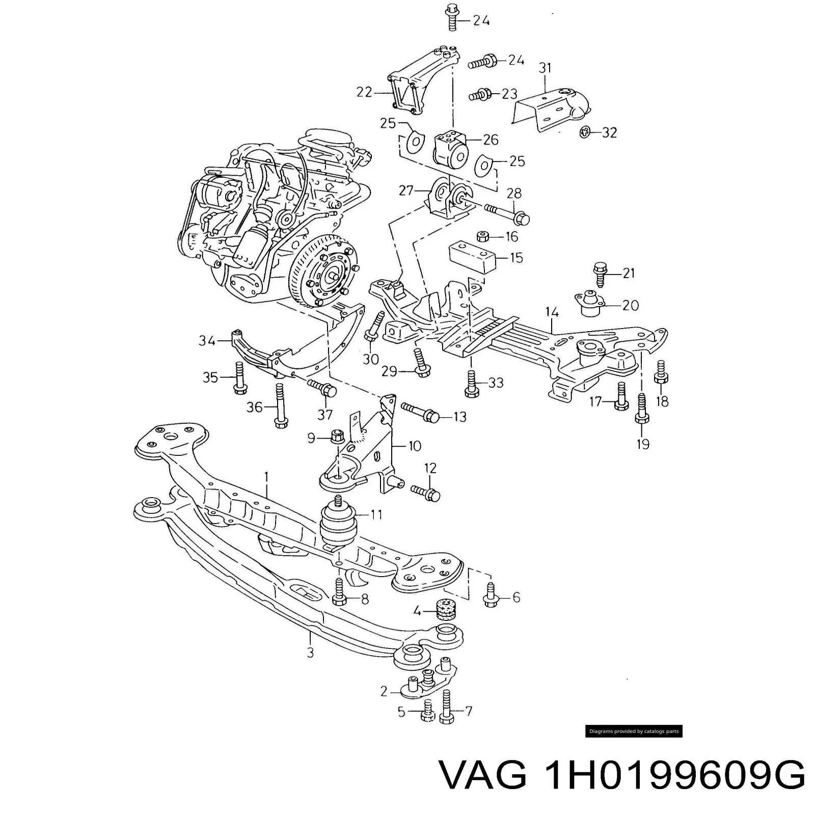 Comprar 1H0199609G VAG Soporte de motor delantero