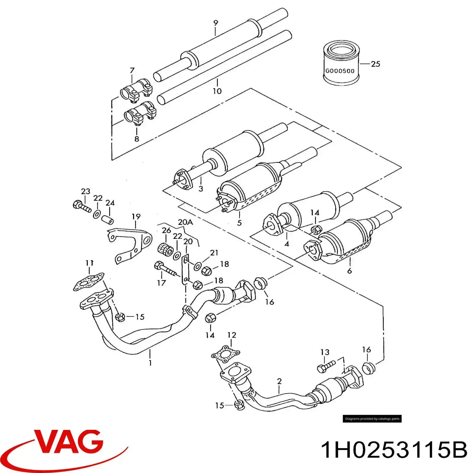 Comprar 1H0253115B VAG Junta de escape