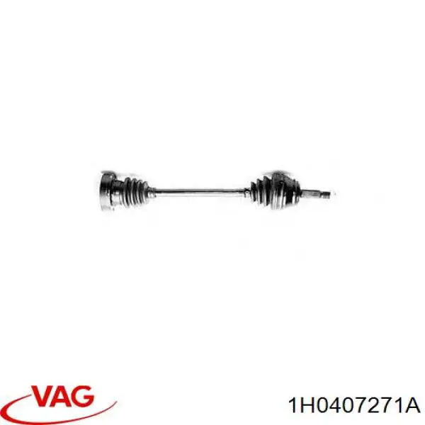 JZW407449DX VAG Semieje delantero izquierdo