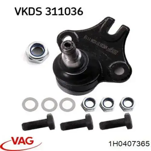 Rótula inferior de suspensión VAG 1H0407365 precio, desde 14,85 EUR