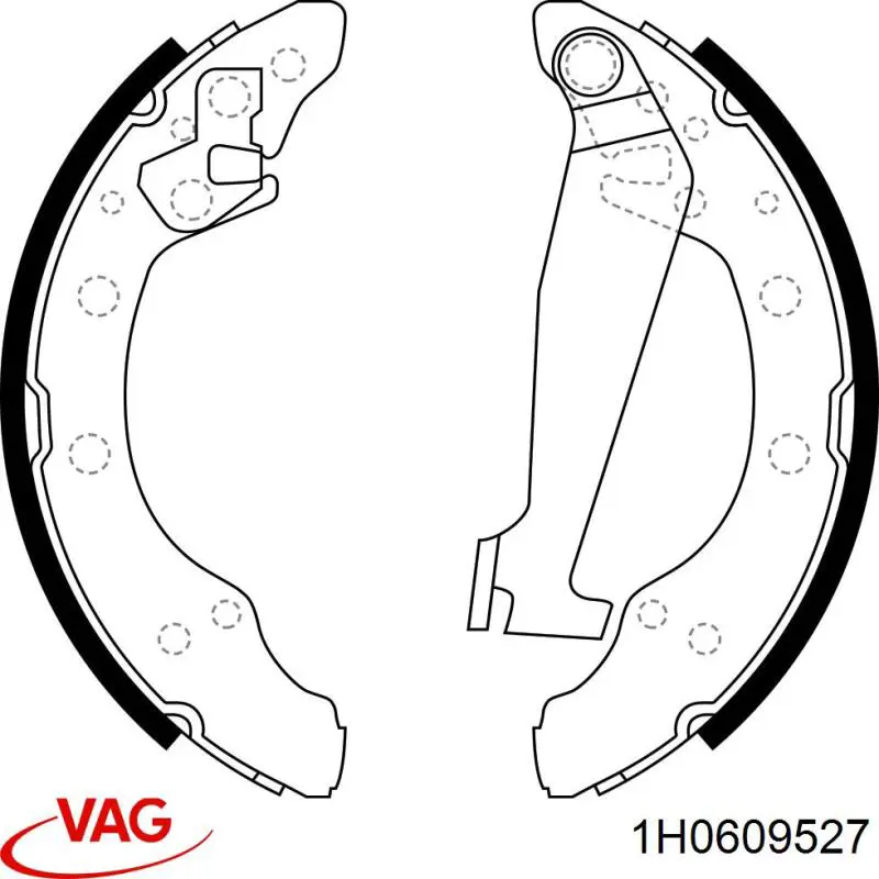 Zapatas de freno 1H0609527 VAG